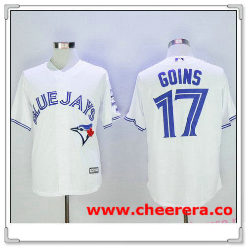 Ryan Goins Toronto Blue Jays white Home jersey