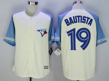 Jose Bautista Toronto Blue Jays cream jersey