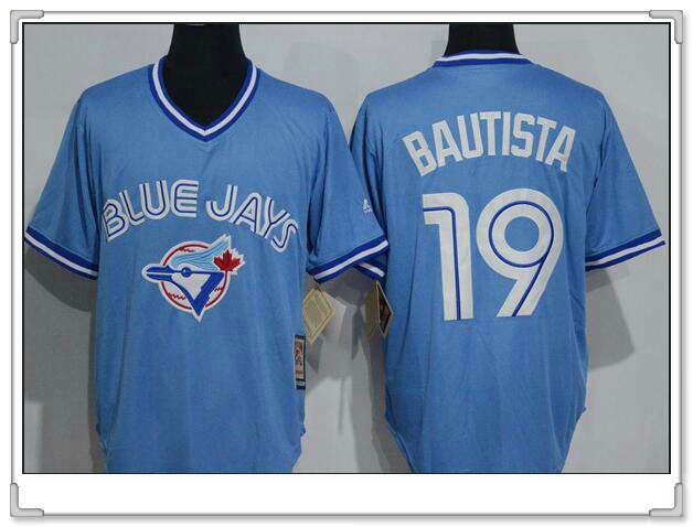 Jose Bautista Toronto Blue Jays blue Cooperstown jersey
