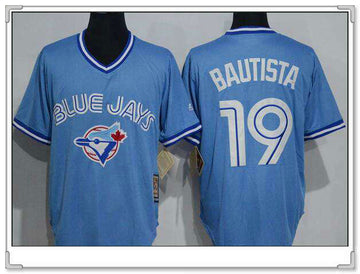 Jose Bautista Toronto Blue Jays blue Cooperstown jersey