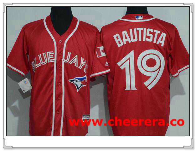 Jose Bautista Toronto Blue Jays red jersey