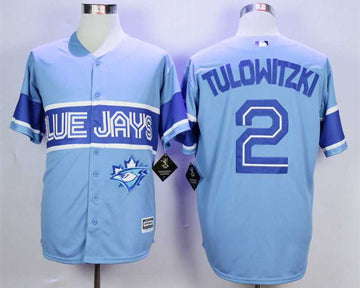 Troy Tulowitzki-Light Toronto Blue Jays blue jersey