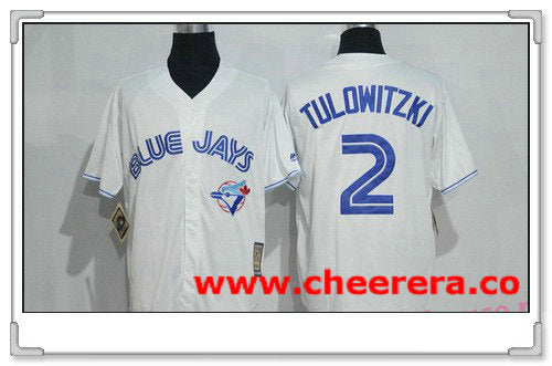 Troy Tulowitzki Toronto Blue Jays white Cooperstown jersey