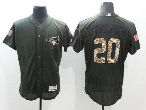 Josh Donaldson Toronto Blue Jays green Salute To Service jersey