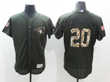 Josh Donaldson Toronto Blue Jays green Salute To Service jersey