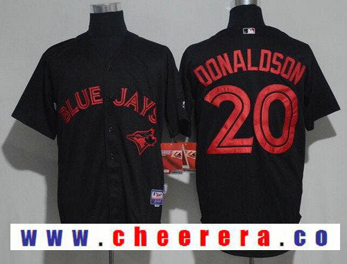 Josh Donaldson Toronto Blue Jays black Lights Out jersey