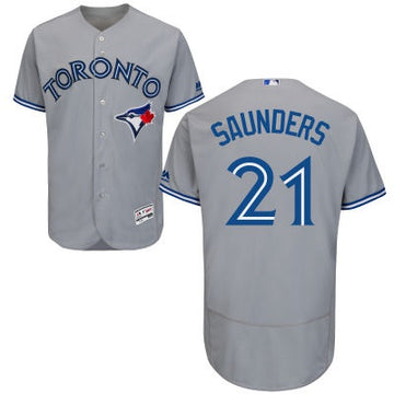 Michael Saunders Toronto Blue Jays gray Road jersey