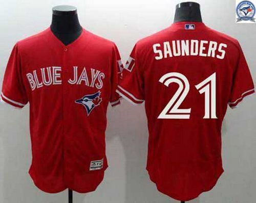Michael Saunders Toronto Blue Jays red jersey