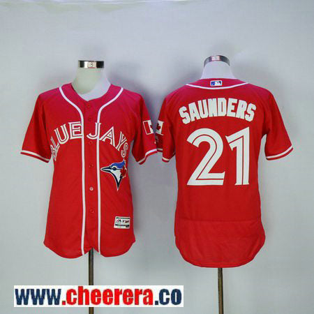 Michael Saunders Toronto Blue Jays red jersey