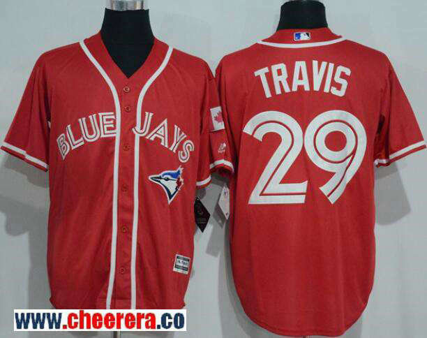Devon Travis Toronto Blue Jays red jersey