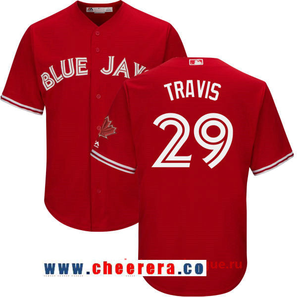 Devon Travis Toronto Blue Jays red jersey