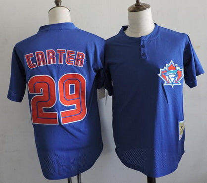 Joe Carter Mitchell Ness Toronto Blue Jays royal Cooperstown jersey
