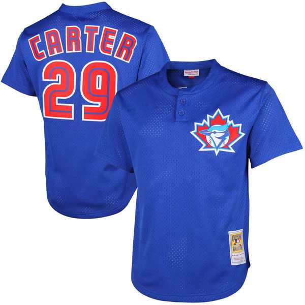 Joe Carter Mitchell Ness Toronto Blue Jays royal Cooperstown jersey
