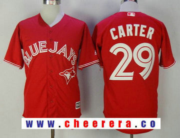 Joe Carter Toronto Blue Jays red jersey