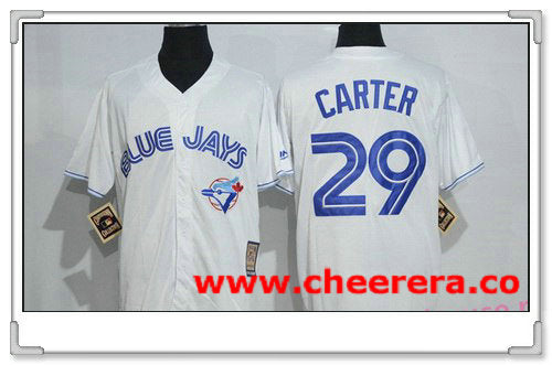 Joe Carter Toronto Blue Jays white Cooperstown jersey