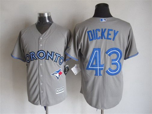 R.A. Dickey Toronto Blue Jays gray Away jersey