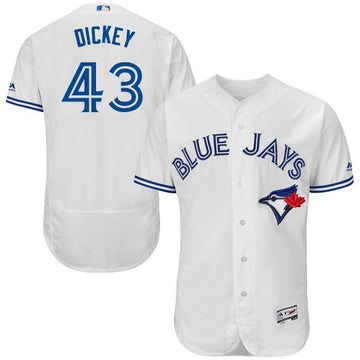 R.A. Dickey Toronto Blue Jays white Home jersey