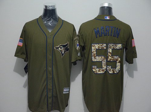 Russell Martin Toronto Blue Jays green Salute To Service jersey