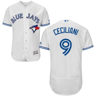 Darrell Ceciliani Toronto Blue Jays white Home jersey