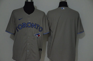 Custom Toronto Blue Jays gray jersey