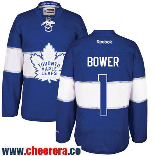 Johnny Bower Toronto Maple Leafs blue Classic jersey