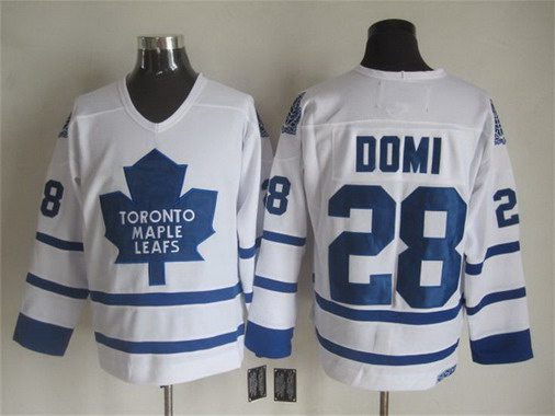 Tie Domi Toronto Maple Leafs white Throwback jersey