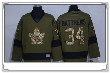 Auston Matthews Toronto Maple Leafs green Salute To Service jersey