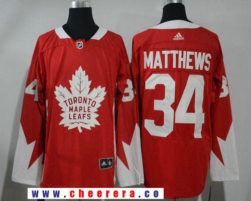 Auston Matthews Toronto Maple Leafs red jersey