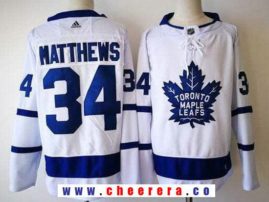 Auston Matthews Toronto Maple Leafs white Away jersey