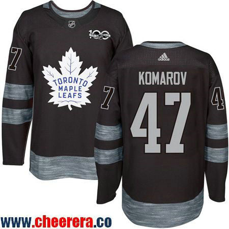 Leo Komarov Toronto Maple Leafs black jersey