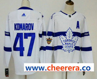 Leo Komarov Toronto Maple Leafs white Winter Classic jersey