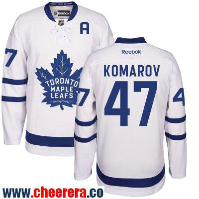 Leo Komarov Toronto Maple Leafs white Away jersey