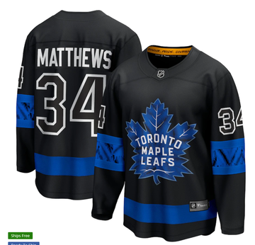 Auston Matthews Toronto Maple Leafs black jersey