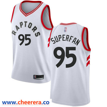 Superfan Toronto Raptors white jersey