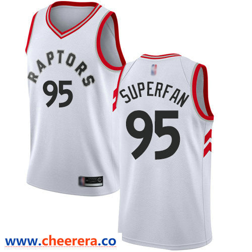 Superfan Toronto Raptors white jersey