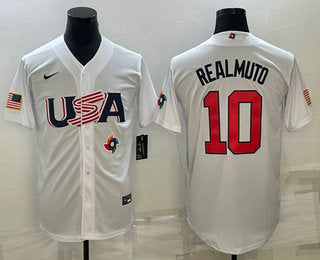 USA JT Realmuto USA Baseball white Classic jersey