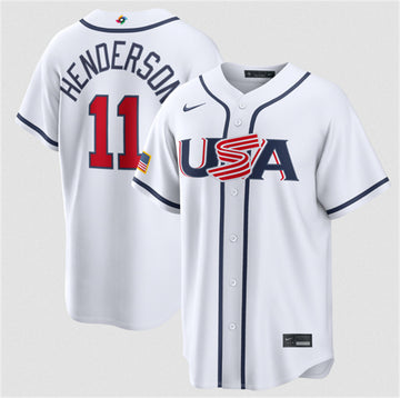 USA Gunnar Henderson USA Baseball white Classic jersey