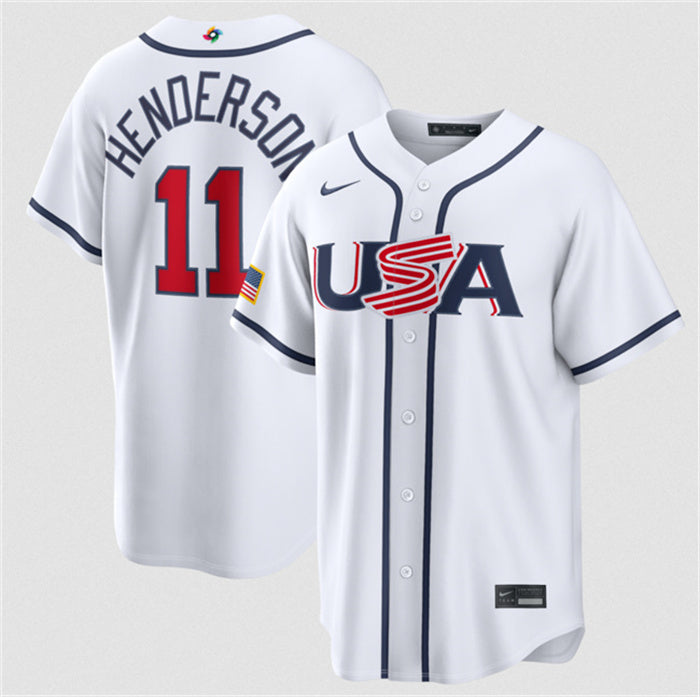 USA Gunnar Henderson USA Baseball white Classic jersey