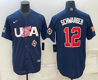 USA Kyle Schwarber USA Baseball navy Classic jersey