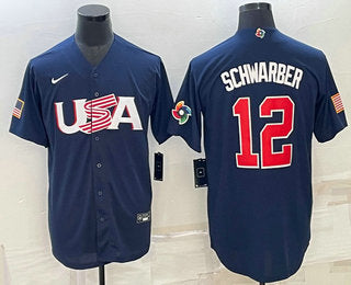 USA Kyle Schwarber USA Baseball navy Classic jersey