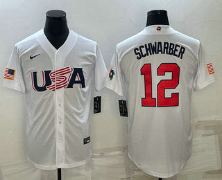 USA Kyle Schwarber USA Baseball white Classic jersey