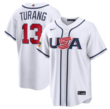 USA Brice Turang USA Baseball white Classic jersey