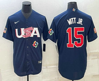 USA Bobby Witt Jr USA Baseball navy Classic jersey