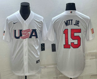 USA Bobby Witt Jr USA Baseball white Replica jersey