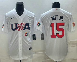 USA Bobby Witt Jr Number USA Baseball white Replica jersey
