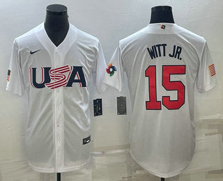 USA Bobby Witt Jr Number USA Baseball white Replica jersey