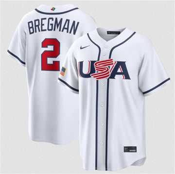 USA Alex Bregman USA Baseball white Classic jersey