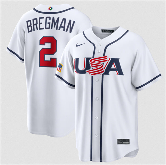 USA Alex Bregman USA Baseball white Classic jersey