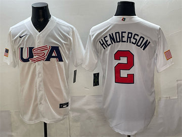 USA Gunnar Henderson USA Baseball white Classic jersey