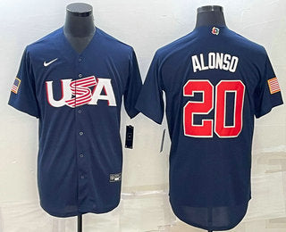 USA Pete Alonso USA Baseball navy Classic jersey
